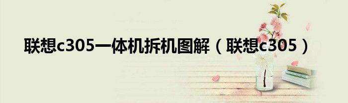 联想c305一体机拆机图解（联想c305）