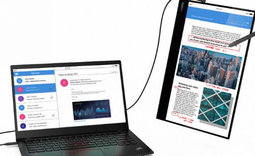 联想推出ThinkVision M14t便携式触摸屏显示器